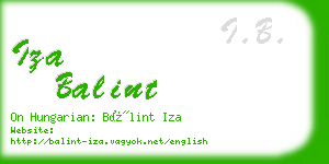 iza balint business card